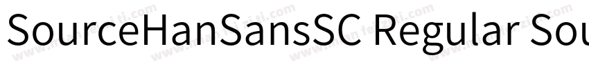 SourceHanSansSC Regular SourceHanSa字体转换